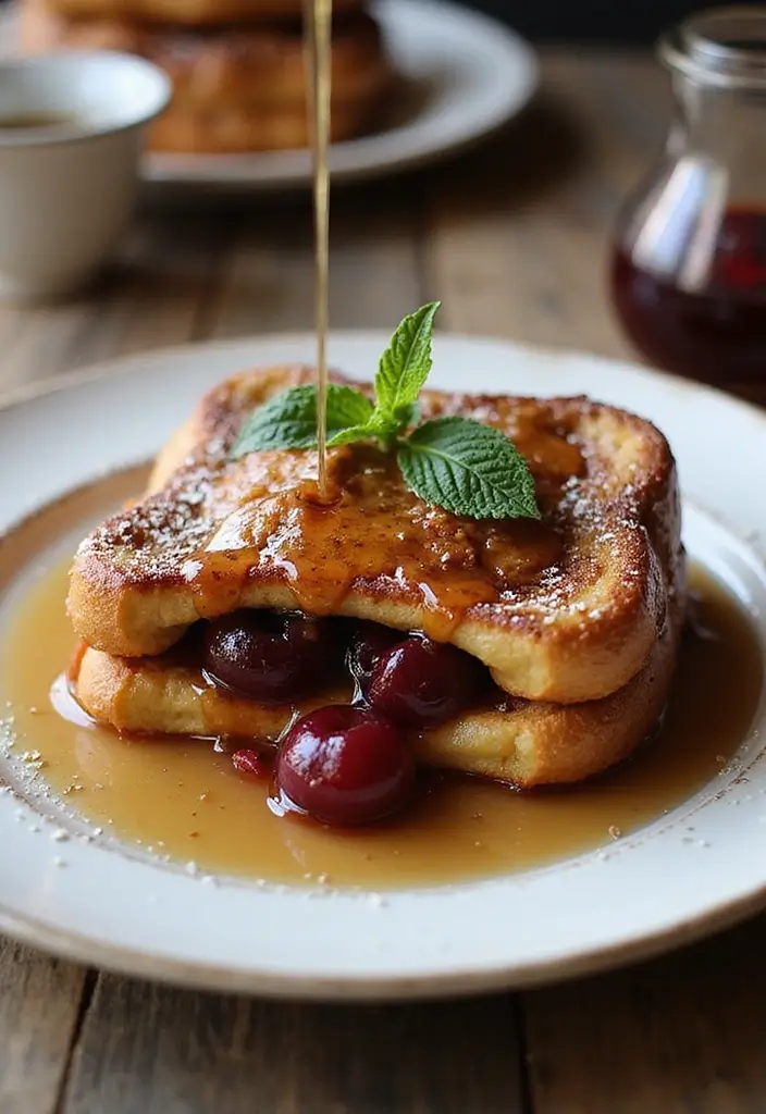 28 Cherry Pie Filling Breakfast Recipes That Feel Like Dessert - 28. Cherry Pie Stuffed French Toast