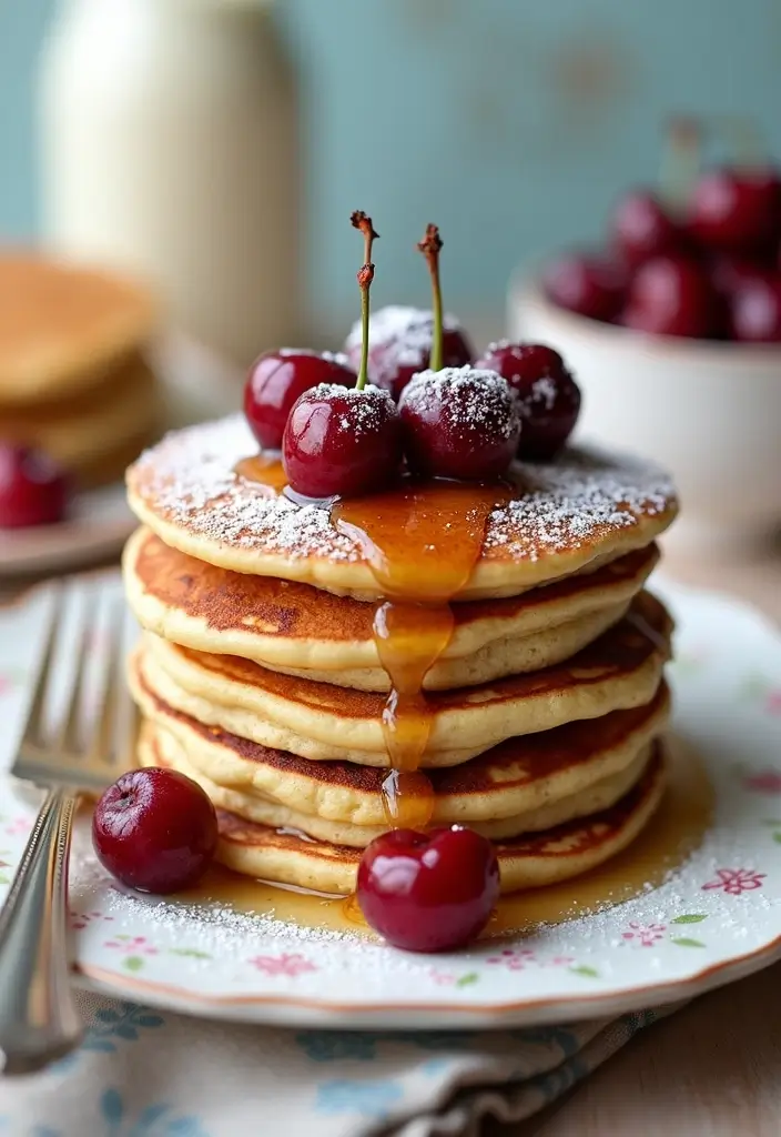 28 Cherry Pie Filling Breakfast Recipes That Feel Like Dessert - 3. Cherry Pie Pancakes