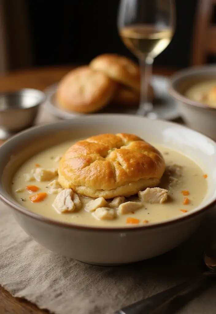 28 Crockpot Chicken Pot Pie Soup Recipes for Cozy Nights 89 28 Crockpot Chicken Pot Pie Soup Recipes for Cozy Nights - 15. Classic Chicken Pot Pie Soup with Puff Pastry