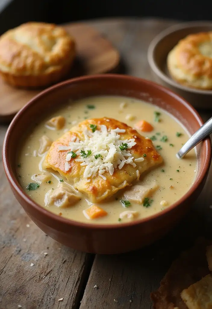 28 Crockpot Chicken Pot Pie Soup Recipes for Cozy Nights 165 28 Crockpot Chicken Pot Pie Soup Recipes for Cozy Nights - 27. Chicken Pot Pie Soup with Parmesan