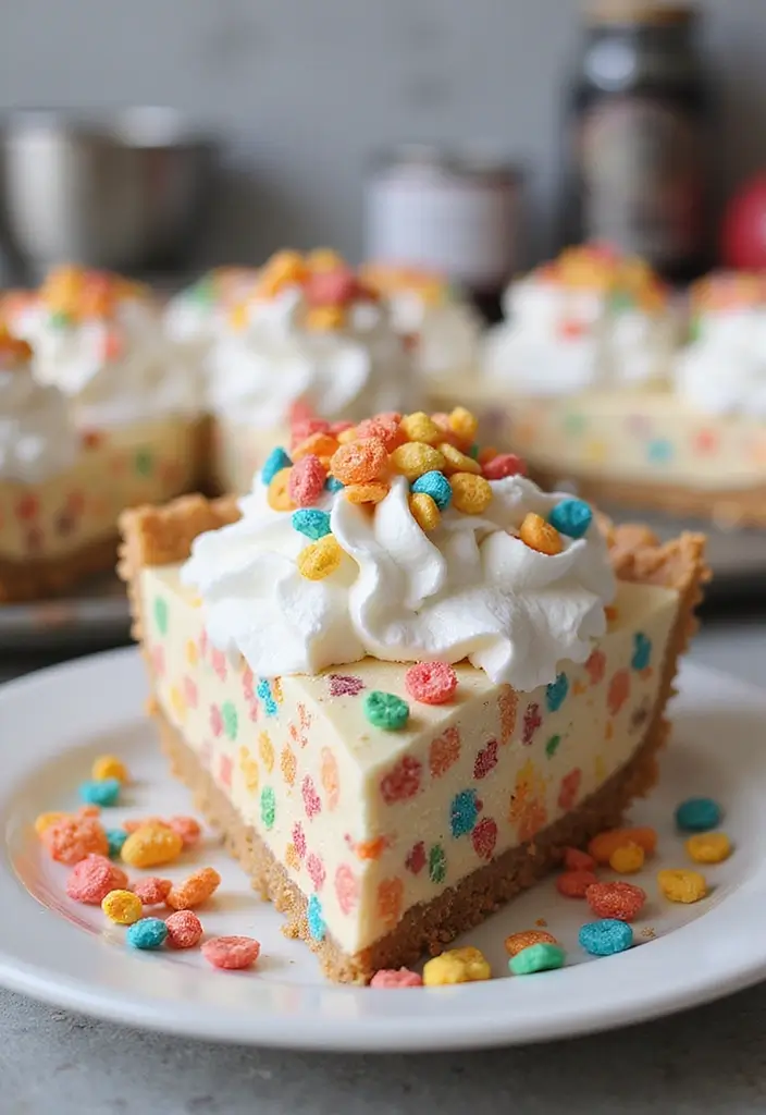28 Ice Cream Pie Recipes That Are Cool and Creamy 82 28 Ice Cream Pie Recipes That Are Cool and Creamy - 14. Fruity Pebbles Ice Cream Pie