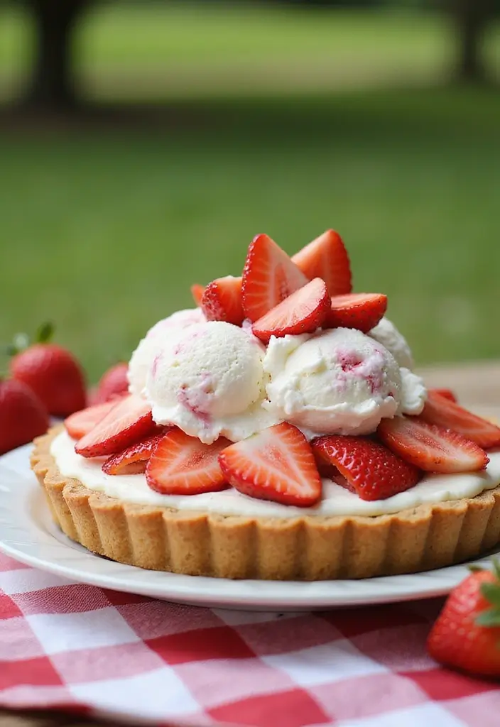 28 Ice Cream Pie Recipes That Are Cool and Creamy 6 28 Ice Cream Pie Recipes That Are Cool and Creamy - 2. Strawberry Shortcake Ice Cream Pie