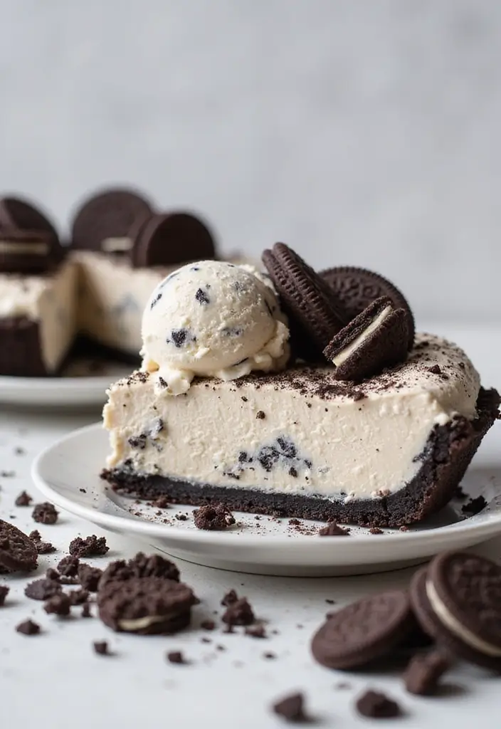 28 Ice Cream Pie Recipes That Are Cool and Creamy 13 28 Ice Cream Pie Recipes That Are Cool and Creamy - 3. Cookies and Cream Ice Cream Pie