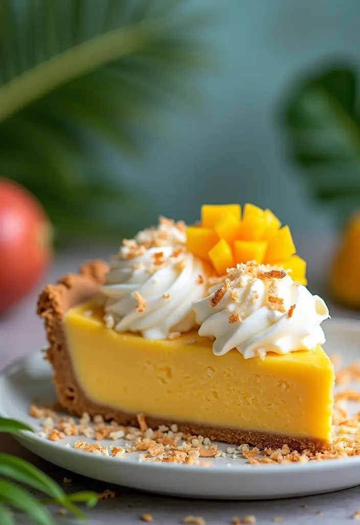 28 Ice Cream Pie Recipes That Are Cool and Creamy 39 28 Ice Cream Pie Recipes That Are Cool and Creamy - 7. Tropical Mango Coconut Ice Cream Pie