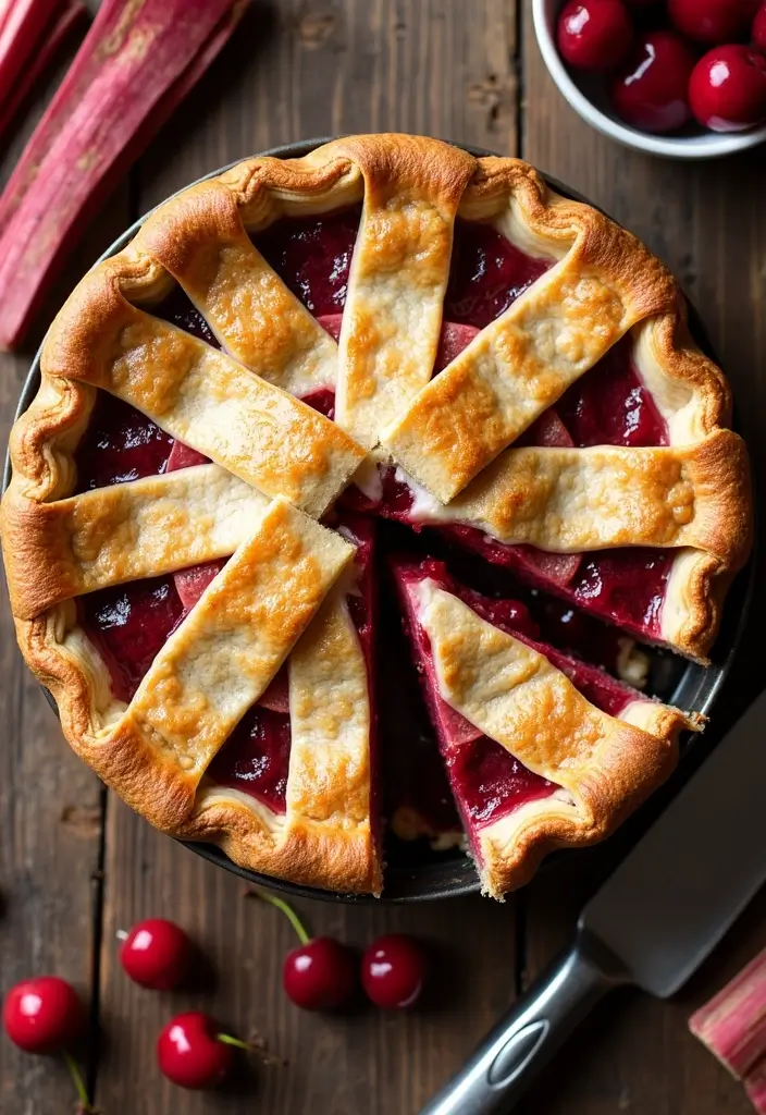 28 Rhubarb and Cherry Pie Filling Recipes That Blend Tart and Sweet - 1. Classic Cherry Rhubarb Pie Filling