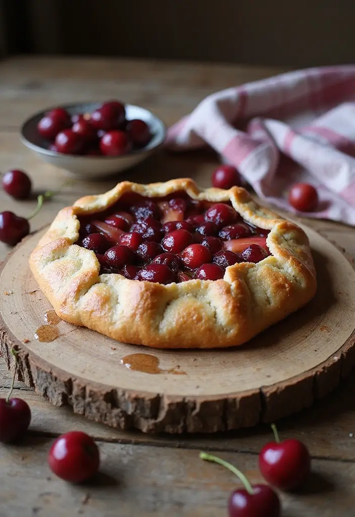 28 Rhubarb and Cherry Pie Filling Recipes That Blend Tart and Sweet - 10. Cherry Rhubarb Galette