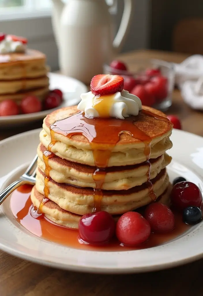 28 Rhubarb and Cherry Pie Filling Recipes That Blend Tart and Sweet - 11. Rhubarb Cherry Pancakes