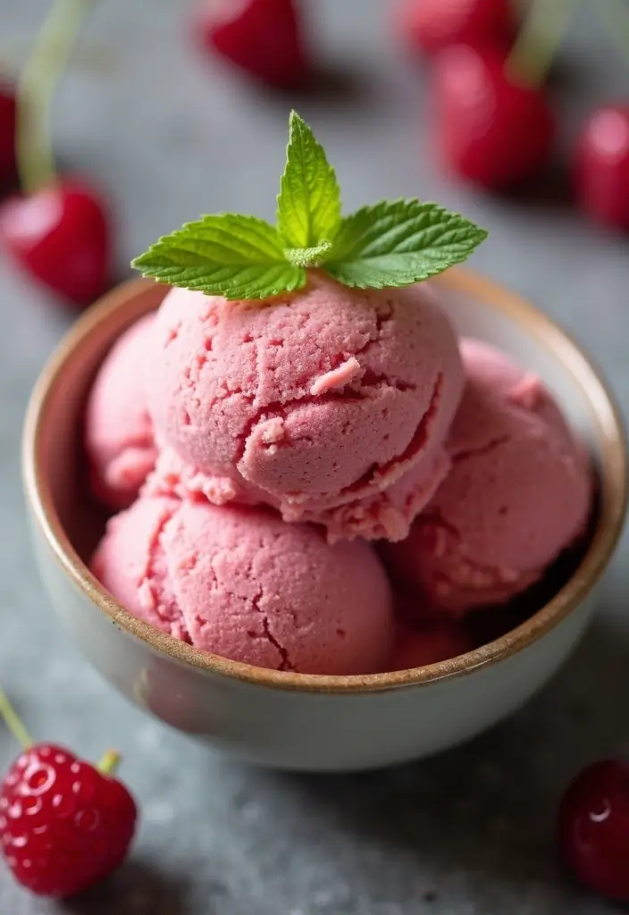 28 Rhubarb and Cherry Pie Filling Recipes That Blend Tart and Sweet - 14. Rhubarb Cherry Gelato