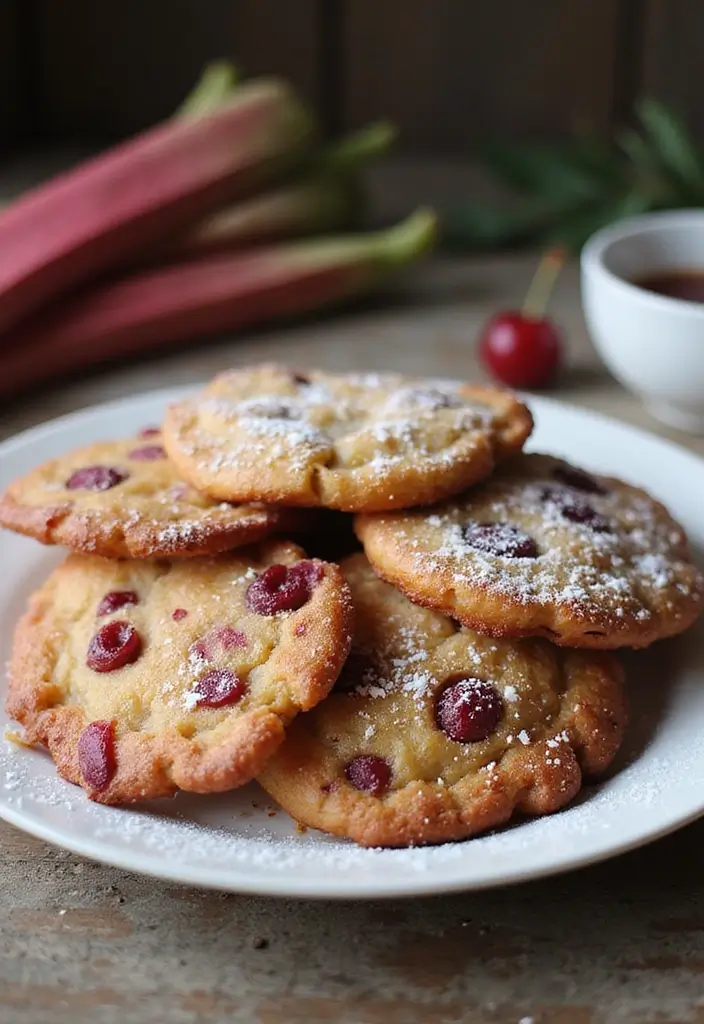 28 Rhubarb and Cherry Pie Filling Recipes That Blend Tart and Sweet - 25. Cherry Rhubarb Fritters
