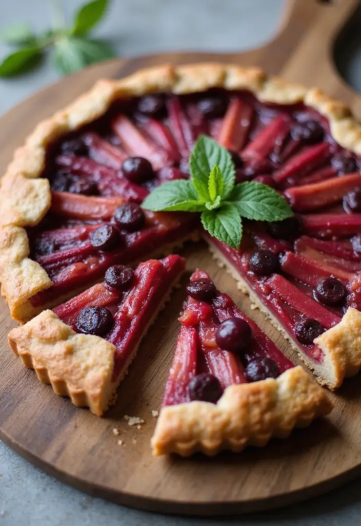 28 Rhubarb and Cherry Pie Filling Recipes That Blend Tart and Sweet - 7. Rustic Cherry Rhubarb Tart