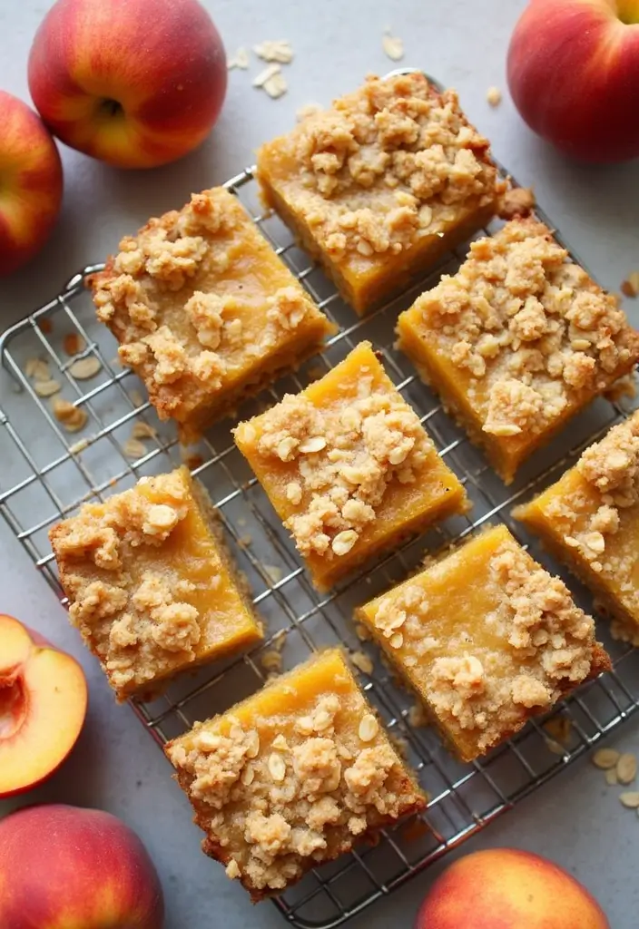 29 Lucky Leaf Peach Pie Filling Recipes for Simple Desserts 20 29 Lucky Leaf Peach Pie Filling Recipes for Simple Desserts - 4. Peach Crumble Bars