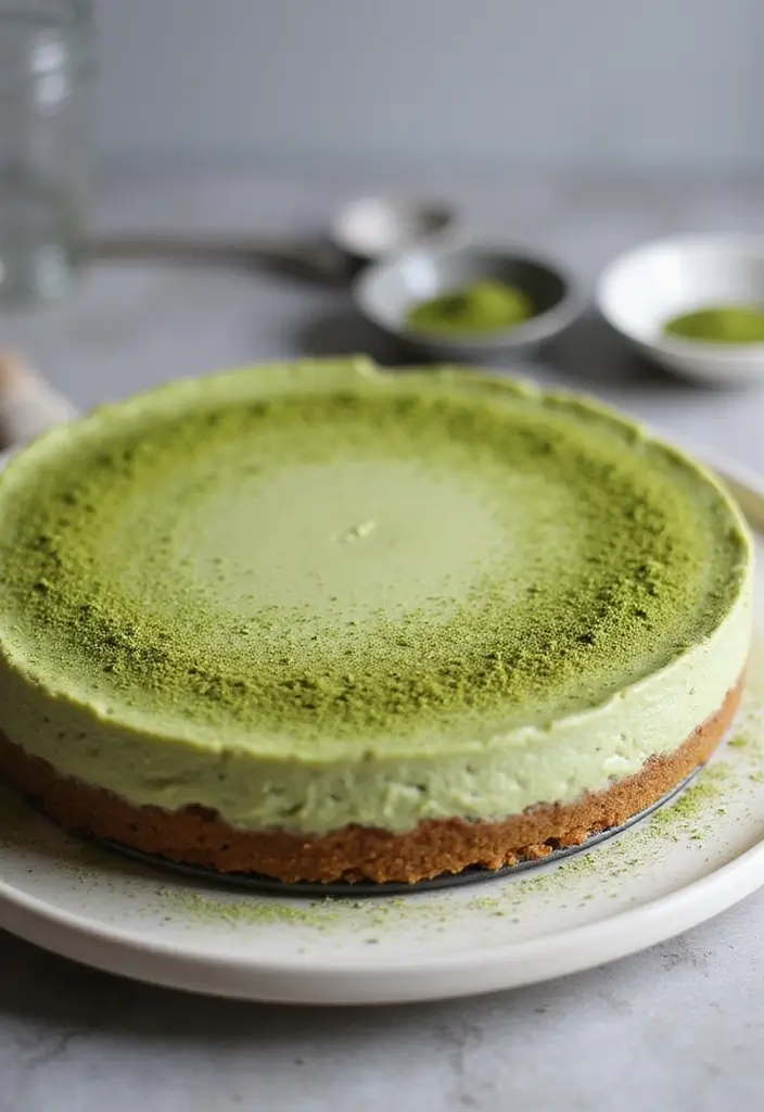 29 No Bake Cheesecake Pie Recipes for Quick Desserts 32 29 No Bake Cheesecake Pie Recipes for Quick Desserts - 6. Matcha Green Tea No Bake Cheesecake