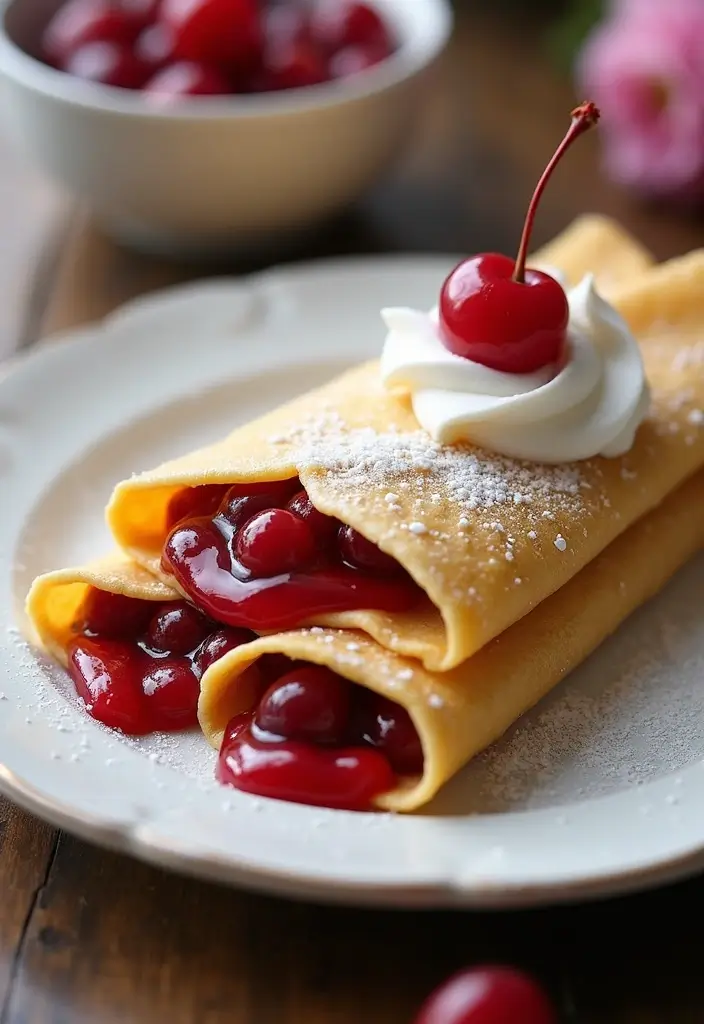 29 Recipes with Cherry Pie Filling That Look Bakery-Perfect 70 29 Recipes with Cherry Pie Filling That Look Bakery-Perfect - 12. Cherry Pie Filling Crepes
