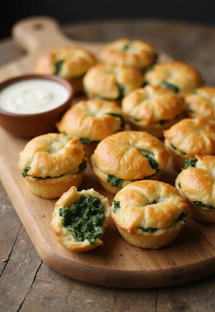 30 Appetizer Recipes with Pie Crust That Impress Every Guest 1 30 Appetizer Recipes with Pie Crust That Impress Every Guest - 1. Savory Spinach and Cheese Pie Bites