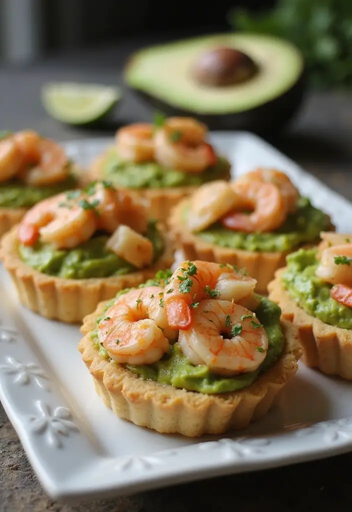 30 Appetizer Recipes with Pie Crust That Impress Every Guest 62 30 Appetizer Recipes with Pie Crust That Impress Every Guest - 10. Shrimp and Avocado Tartlets