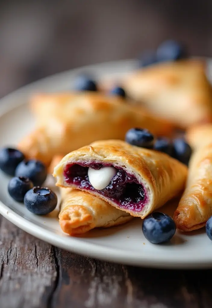 30 Appetizer Recipes with Pie Crust That Impress Every Guest 114 30 Appetizer Recipes with Pie Crust That Impress Every Guest - 18. Blueberry and Cream Cheese Turnovers