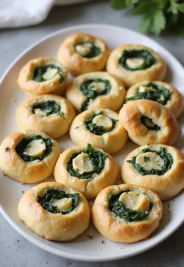 30 Appetizer Recipes with Pie Crust That Impress Every Guest 142 30 Appetizer Recipes with Pie Crust That Impress Every Guest - 22. Spinach and Ricotta Swirls