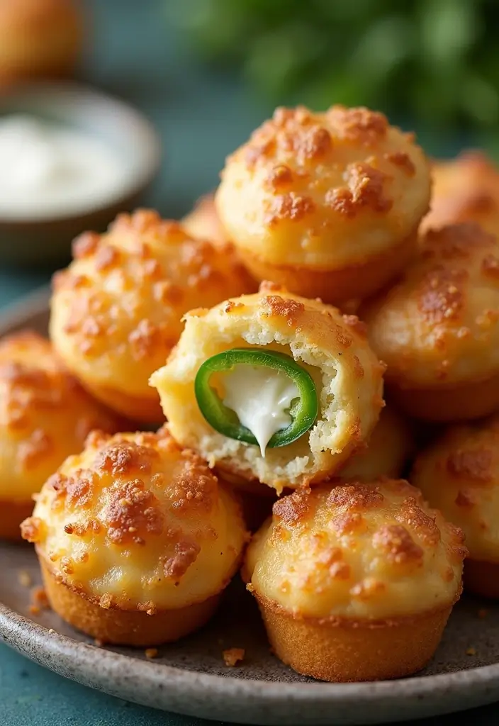 30 Appetizer Recipes with Pie Crust That Impress Every Guest 191 30 Appetizer Recipes with Pie Crust That Impress Every Guest - 29. Cheesy Jalapeño Popper Puffs