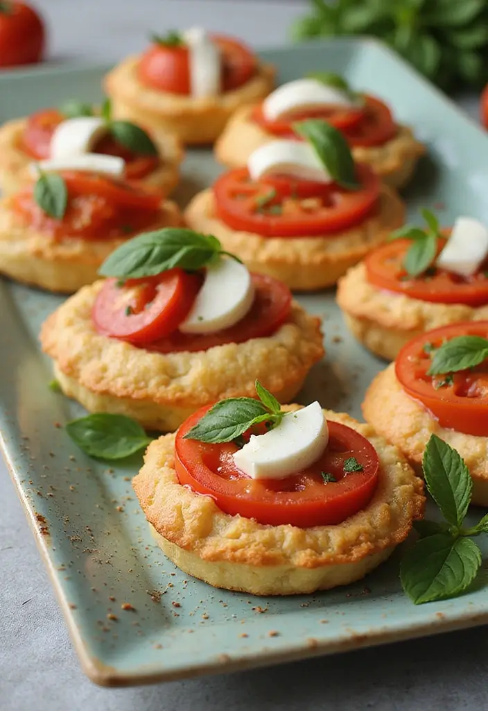 30 Appetizer Recipes with Pie Crust That Impress Every Guest 55 30 Appetizer Recipes with Pie Crust That Impress Every Guest - 9. Caprese Puff Pastry Bites