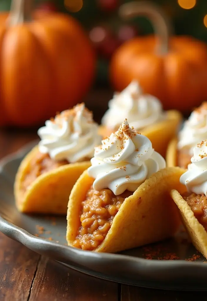 30 Canned Pumpkin Pie Filling Dessert Recipes for the Holidays 140 30 Canned Pumpkin Pie Filling Dessert Recipes for the Holidays - 22. Pumpkin Pie Tacos