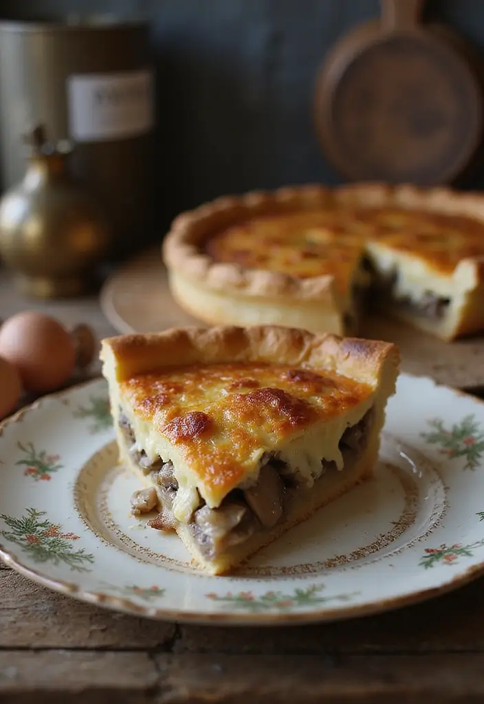 30 Frozen Pie Crust Dinner Recipes That Save Time and Effort - 17. Mushroom and Swiss Pie