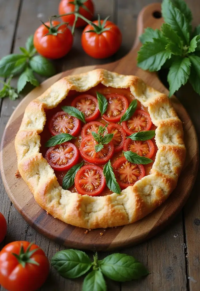 30 Frozen Pie Crust Dinner Recipes That Save Time and Effort - 4. Tomato and Cheese Galette