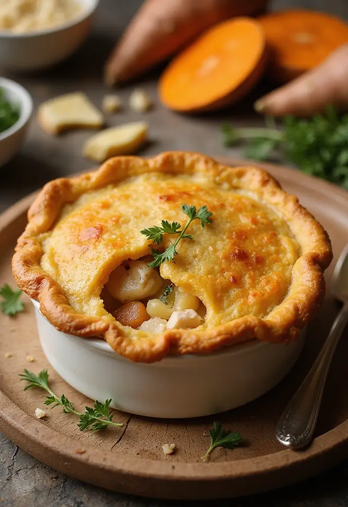 30 Keto Chicken Pot Pie Recipes That Are Comforting and Easy 118 30 Keto Chicken Pot Pie Recipes That Are Comforting and Easy - 20. Sweet Potato Chicken Pot Pie