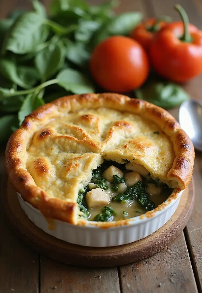 30 Keto Chicken Pot Pie Recipes That Are Comforting and Easy 132 30 Keto Chicken Pot Pie Recipes That Are Comforting and Easy - 22. Spinach & Feta Chicken Pot Pie