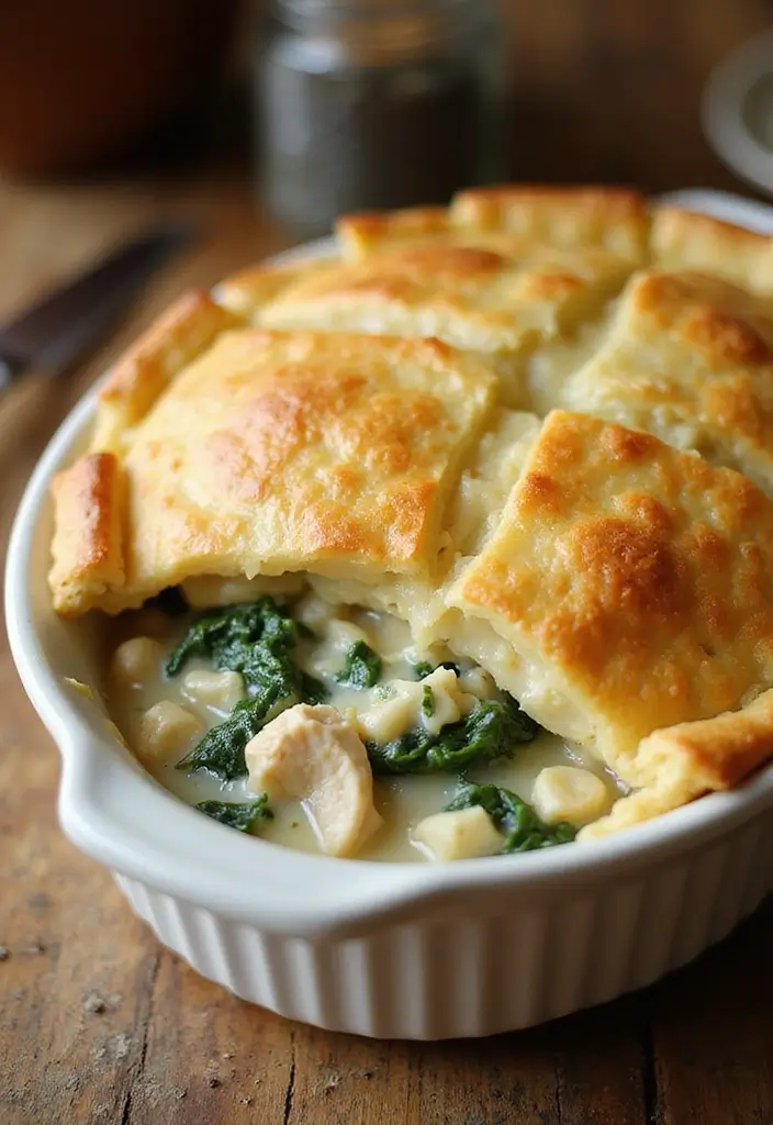 30 Keto Chicken Pot Pie Recipes That Are Comforting and Easy 158 30 Keto Chicken Pot Pie Recipes That Are Comforting and Easy - 26. Chicken Pot Pie with Spinach and Cheese