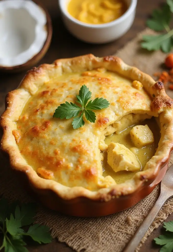 30 Keto Chicken Pot Pie Recipes That Are Comforting and Easy 44 30 Keto Chicken Pot Pie Recipes That Are Comforting and Easy - 8. Coconut Curry Chicken Pot Pie