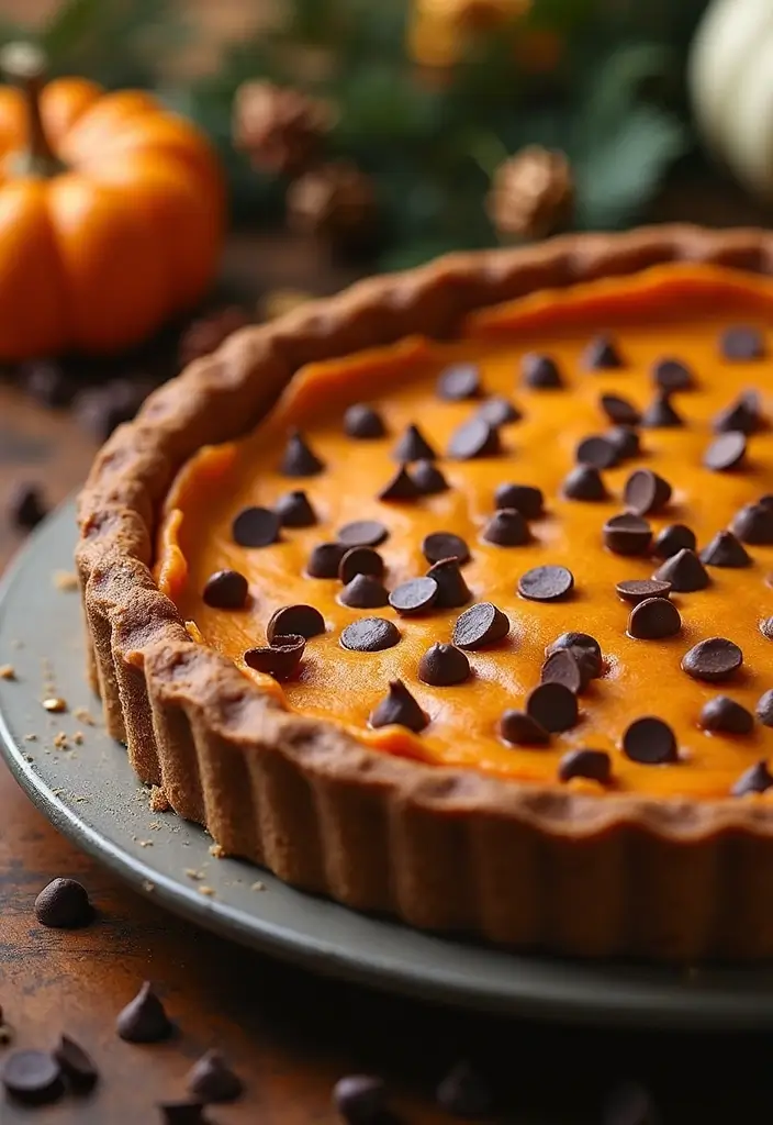 30 Keto Sweet Potato Pie Recipes for Low Carb Holidays - 17. Chocolate Chip Keto Sweet Potato Pie