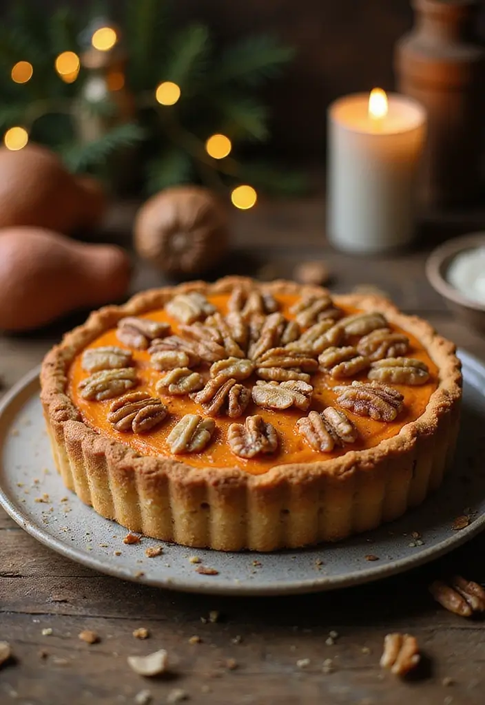 30 Keto Sweet Potato Pie Recipes for Low Carb Holidays - 19. Maple Walnut Keto Sweet Potato Pie