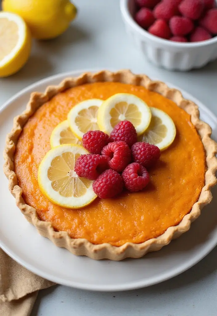 30 Keto Sweet Potato Pie Recipes for Low Carb Holidays - 23. Raspberry Lemon Keto Sweet Potato Pie