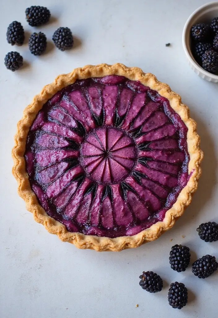 30 Purple Sweet Potato Pie Recipes That Look Beautiful 148 30 Purple Sweet Potato Pie Recipes That Look Beautiful - 24. Blackberry Swirl Purple Sweet Potato Pie