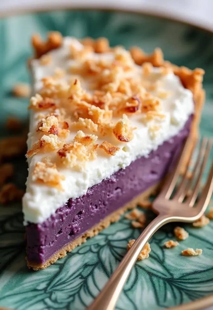 30 Purple Sweet Potato Pie Recipes That Look Beautiful 176 30 Purple Sweet Potato Pie Recipes That Look Beautiful - 28. Coconut Cream Purple Sweet Potato Pie