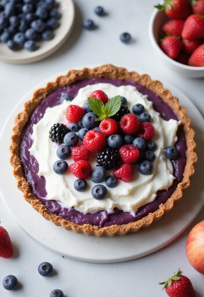 30 Purple Sweet Potato Pie Recipes That Look Beautiful 13 30 Purple Sweet Potato Pie Recipes That Look Beautiful - 3. No-Bake Purple Sweet Potato Pie