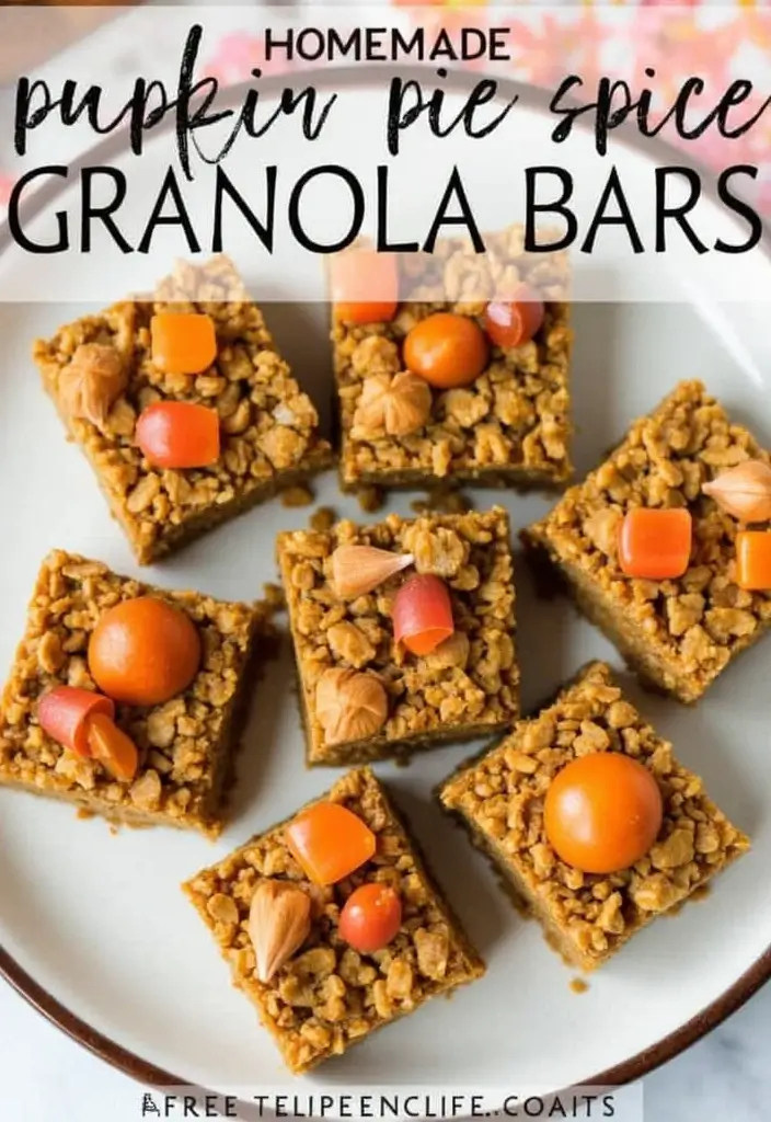 30 Recipes with Pumpkin Pie Spice That Smell Like Fall - 29. Pumpkin Pie Spice Granola Bars